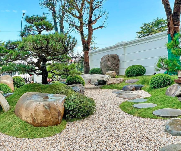 Các loại sỏi thường dùng lát sân vườn