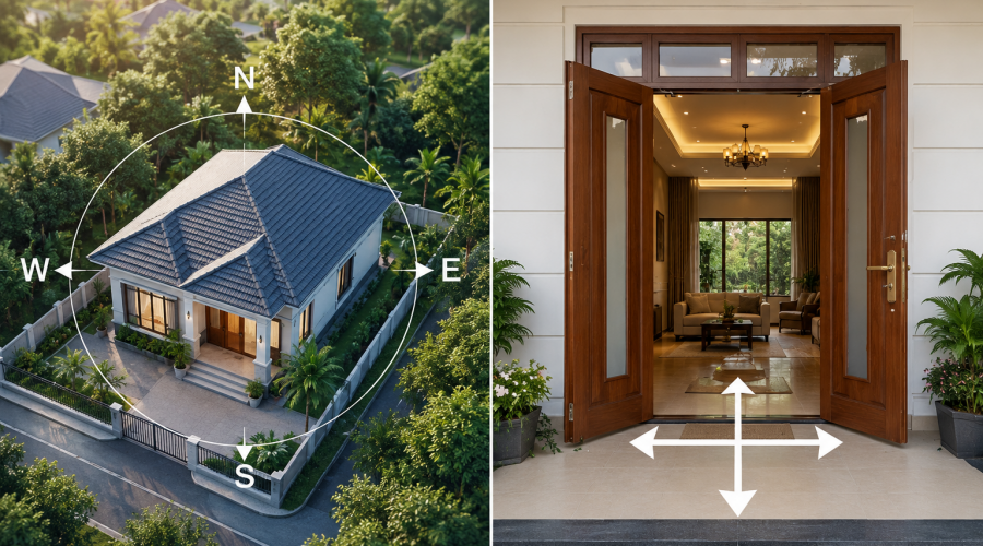Các hướng cửa cản trở phong thủy nhà ở cần lưu ý
