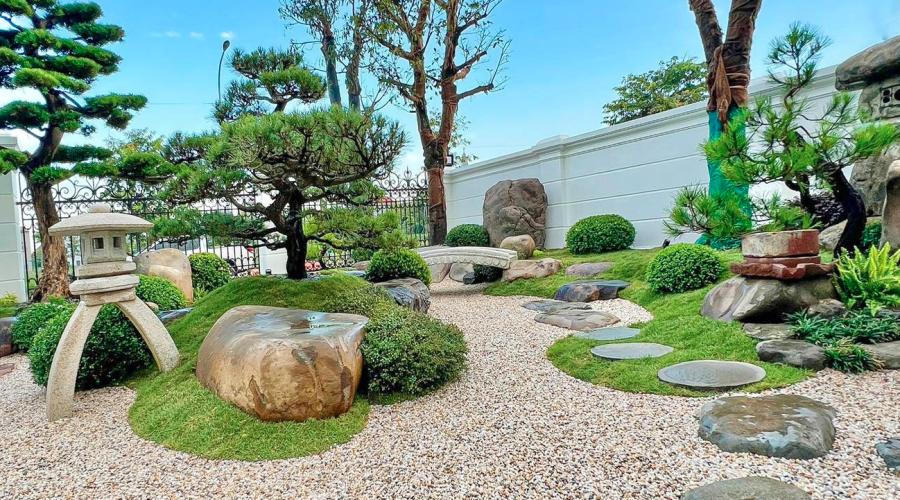 Các loại sỏi thường dùng lát sân vườn